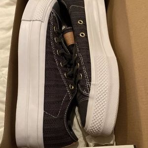 Converse Herringbone Lift OX Women 8.5 Black NEW!